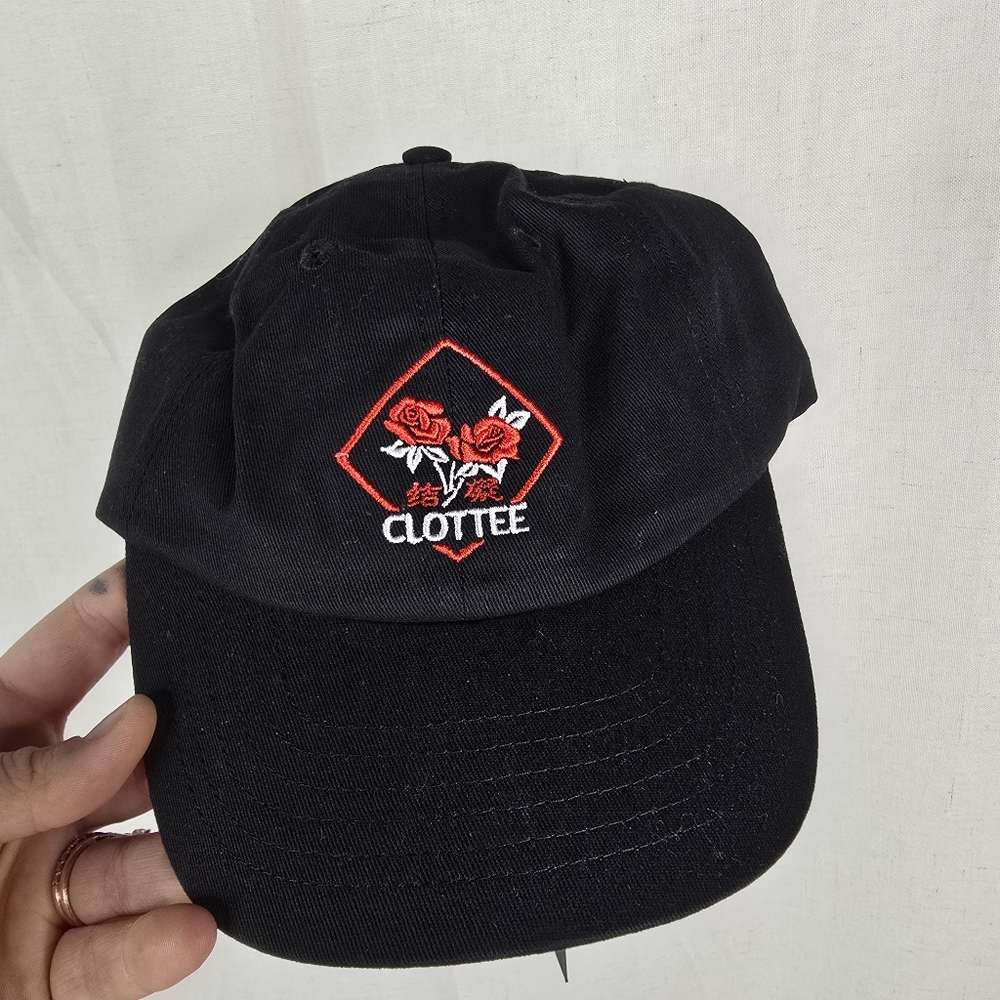 New Clottee By Clot Black Rose Dad Mens Hat One Size